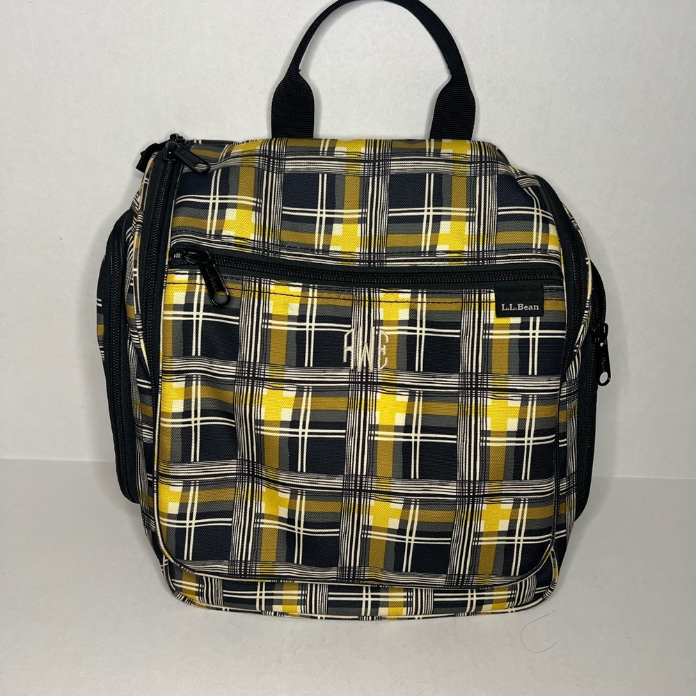 VTG LL Bean Plaid Organizer Toiletry Bag